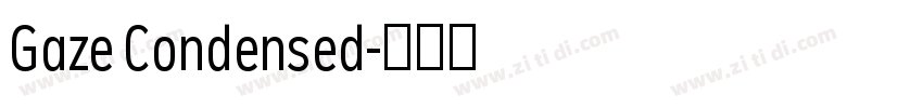 Gaze Condensed字体转换